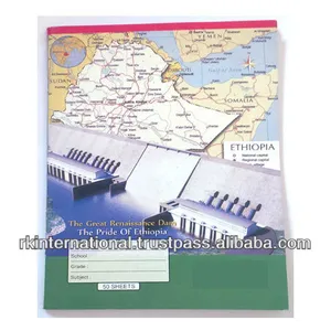 Cahier à couverture rigide Rk International India A5 School 50 feuilles avec couverture en papier d'art de couture de selle pour l'exercice des étudiants - Product Image 1