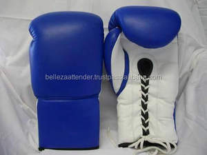 Gants de boxe professionnels légers et respirants en cuir et rexène avec logo personnalisé et lacets - Product Image 3