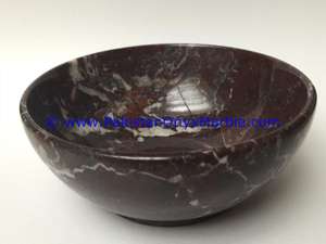 อาหารเกรดที่กำหนดเองหินอ่อนชามสีแดงม้าลายรับประทานอาหารห้องครัวที่ให้บริการชามผลไม้ - Product Image 6