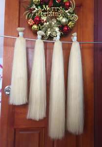 Cheveux naturels lisses remy 100%, cheveux humains vierges nettoyants, couleur blonde et platine, lot de 100 - Product Image 2