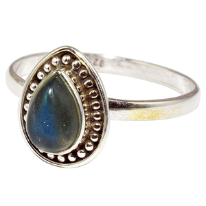 Bagues en argent Sterling 925 en Labradorite en forme de poire, bijoux en argent 925 en ligne - Product Image 3