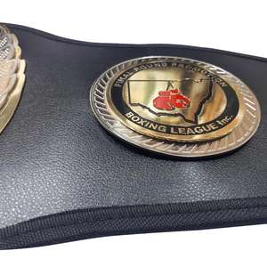 Cinturón de Campeonato de Boxeo con Logotipo Personalizado, Cinturón de Campeonato de Artes Marciales/MMA, Placas de Metal, Cinturón de Boxeo, Asociación de Eventos - Product Image 4
