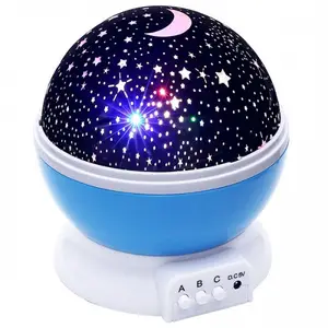 새로운 회전 스타 프로젝터 야간 조명 회전 스타 달 프로젝션 램프