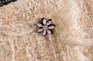 Minifalda de calle para mujer 2019 con costura de diamante, decoración de botones de cintura Natural suave y lavable - Product Image 4