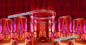 Mandap de Cristal Tradicional para Bodas, Mandaps de Diseño para Bodas Indias, Mandap/Chuppah de Cristal Contemporáneo para Bodas, Decoración para Eventos en EE. UU. - Product Image 2