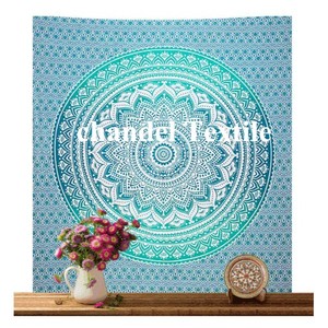 Tapiz Mandala Ombre Indio, Cubrecama Queen y Tapiz de Pared, Manta Estampada Aubusson para Decoración de Picnic Hippie - Venta al por Mayor - Product Image 2