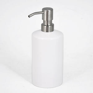 Dispensador de Jabón de Manos Cilíndrico Redondo con Diseño de Rayas Rectas de Poliéster para el Hogar y Hoteles, Dispensador de Espuma - Product Image 6