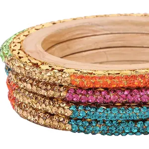 India Bridal Crystal bangle set Supplier India Lac Crystal bangle