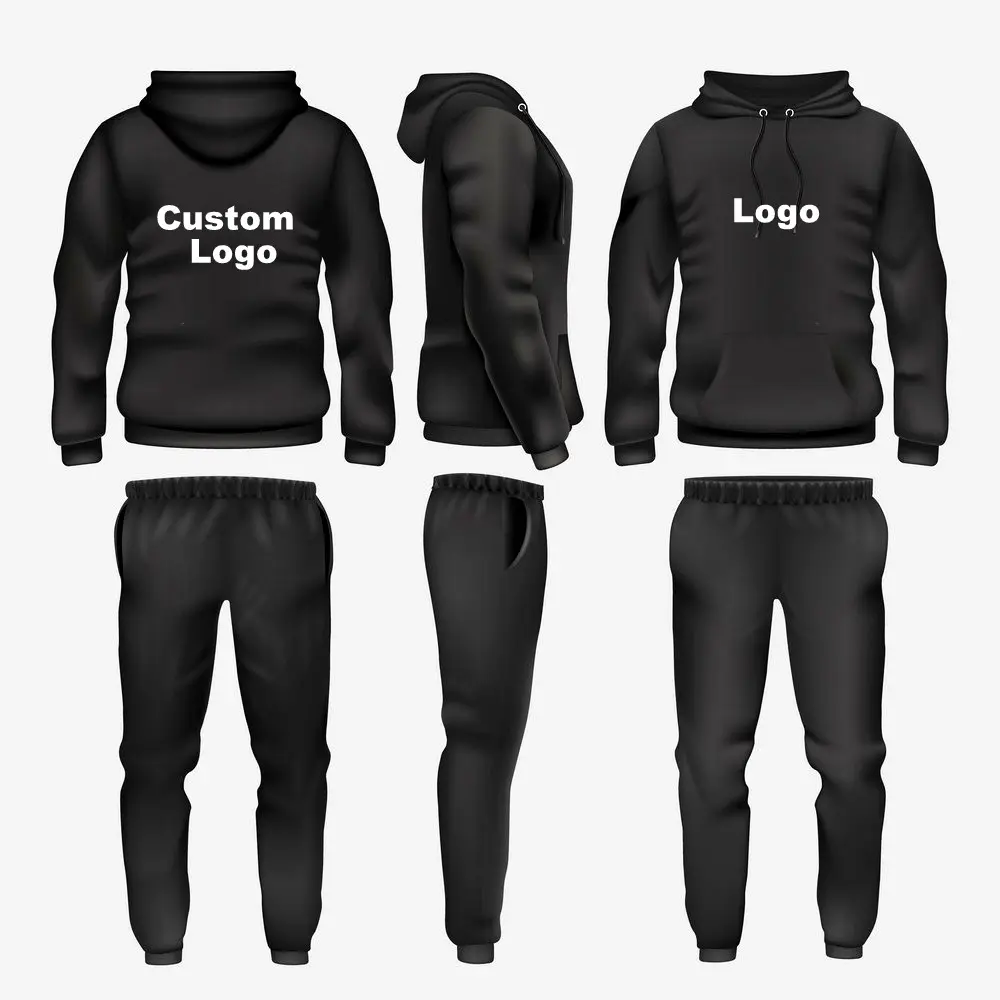 Chándal de lana Unisex para correr, ropa de calle con logotipo personalizado, chándal de moda para hombres y adultos