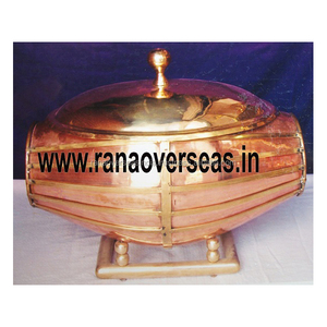 Vente en gros de chauffe-plats élégants en laiton avec couvercle pour événements, salles de banquet, mariages, traiteurs et fêtes - Product Image 4