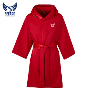 ชุดคลุมมวย,สีแดงดีไซน์แบบกำหนดเอง - Product Image 1