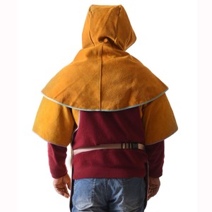 Tapa de soldadura de cuero dividido de piel de vaca Premium para soldador, cuero de seguridad Industrial, capucha resistente al calor, cabeza de seguridad Industrial - Product Image 6