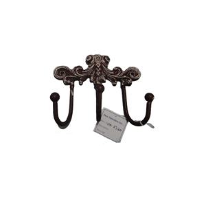 Crochet mural décoratif en métal en aluminium enduit de poudre ivoire pour la maison crochets et rails suspendus à manteau unique fixés au mur - Product Image 2