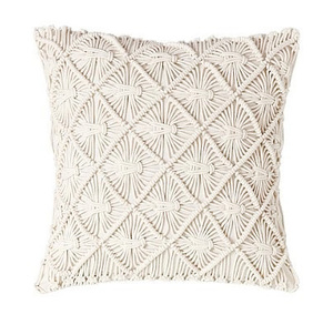 Macrame Boho Pillow <b>Cover</b> Sofa Couch <b>Cover</b> Solid Color Macrame Cotton <b>Tufted</b> Rope <b>Cushion</b> <b>Cover</b> Pillow Case for Made in India - Product Image 5