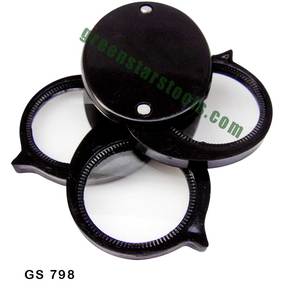 GS 798 Loupe de poche pliante avec 3 lentilles Outils de bijouterie pour bijoutiers - Product Image 1