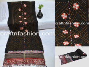 Vintage Antique Kutch Embroidery Dhabdi Shawl Mirror Work Rabari Traditional Indian <b>Scarf</b> Size 2.5m X 1m Color Multi-Color - Product Image 2