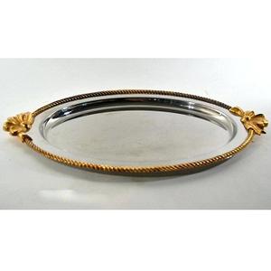 Bandeja de servicio de acero inoxidable, accesorio decorativo de lujo para la cocina, bandeja de servicio de diseño - Product Image 2