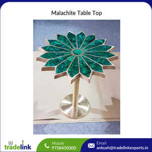 Malachite Fleur Forme Café Thé Table Top De Luxe Personnalisable Pierre Nouveau Dernier Tradition Style Moderne Classique Marbre Design - Product Image 2