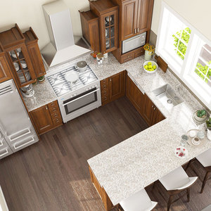 Tủ Bếp Nhỏ Hình Chữ U Kiểu Mỹ - Product Image 4