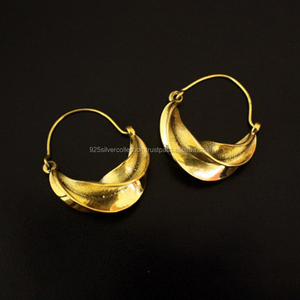 Pendientes Pequeños de Diseño Simple y Moderno, Chapados en Oro Africano, para Mujer, Novedad de 2018 - Product Image 2