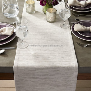 Bonito camino de mesa de comedor de Jacquard de algodón, duradero, ecológico, personalizable, forma rectangular - Product Image 3