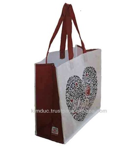 Customizable Eco-Friendly PP Woven Shopping <b>Bag</b> Reusable Daily Life Cartoon Pattern From Vietnam - Product Image 2