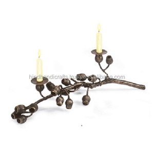 แจกันทับทิมเชิงเทียนเหล็กสีดําผลิตและส่งออกจากอินเดีย - Product Image 3