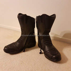 Diseño personalizado de 100% de piel de vaca de cuero de los hombres de velocidad bicicletas botas de motocicleta de carreras de moto zapatos - Product Image 4