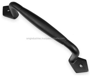 Poignée de porte carrée en fonte noir mat sans clé, prix usine, vente en gros - Product Image 2