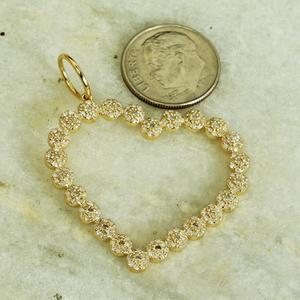 Pendentif ethnique en or jaune, joli bijou en forme de cœur, nouveau Design, 14K, - Product Image 4