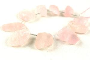 Piedra preciosa de cuarzo rosa Natural de alta calidad, forma irregular, lado perforado áspero, Rosa Blanco sin tratar para joyería, piedra de fiesta, venta al por mayor - Product Image 3