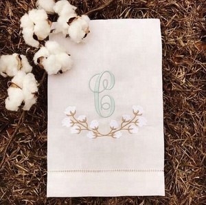 100% Cotton Hand Embroidery Linen Guest Tea <b>Towels</b> - Product Image 1