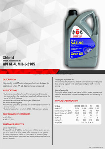 Shield Gear SAE 90 Aceite Lubricante Automotriz Aceite Base Composición General - Product Image 2