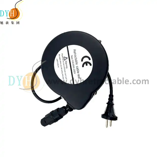 small retractable power extension cord reel