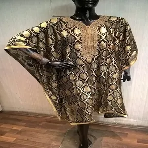 Kaftan Sutra Maxi Wanita Modis Cetak Digital Kustom