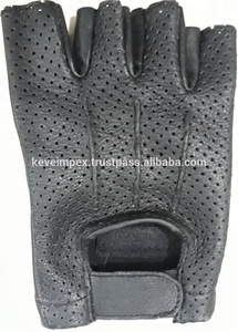 Gants de cyclisme en cuir noir pleine main Keven Impex de haute qualité, respirants, avec fermeture auto-agrippante, unisexe, prix abordable, États-Unis - Product Image 5