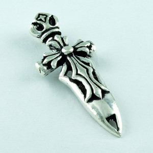 Espada caribeña oxidada 925 colgante de plata esterlina fabricante Jaipur - Product Image 2