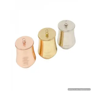 Recién llegado, tarro de vela de decoración elegante, vajilla, tarro de vela hecho de tarro de vela de Metal para el hogar, suministros de Hotel al precio más barato - Product Image 1