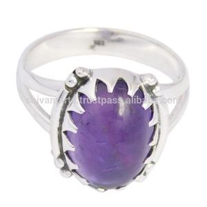 Wholesale Price Beautiful 925 Sterling <b>Silver</b> Amethyst Gemstone <b>Eternity</b> Vermeil <b>Ring</b> Fashionable Wedding Jewelry - Product Image 2