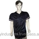 Hitam Kulit Pu Bisbol Kaus - Product Image 4