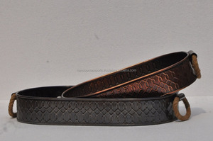 Plateaux en métal antiques de cuivre, nouveaux Designs, vente en gros, bonne qualité, volumineux, Vintage, luxe, fabriqué en inde - Product Image 2