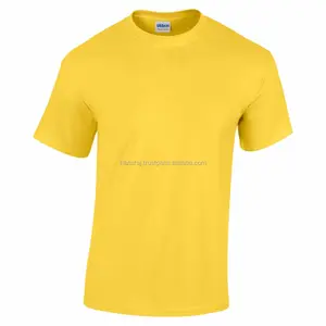 Gelbes Gsm 200 Rundhals-T-Shirt