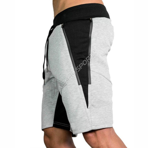 Men Summer <b>Shorts</b> with Zipper Pockets Men Casual <b>Shorts</b> <b>Gym</b> Fitness Elastic Waist Patchwork Jogger <b>Shorts</b> - Product Image 2