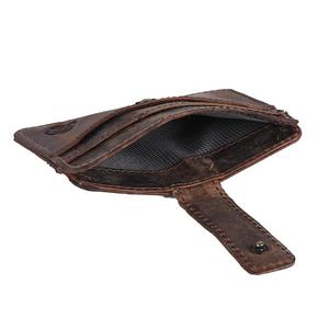 Top Demanded Elegant Cow/Buff Hunter Leather Tri-Fold RFID Wallet for Men Secure Anti-Theft Card <b>Holder</b> Available For Sale - Product Image 4