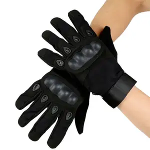 ถุงมือยุทธวิธี,ถุงมือตัดเต็มนิ้วทนทานสำหรับล่าสัตว์สีดำถุงมือยุทธวิธีทำโลโก้ได้ตามต้องการ