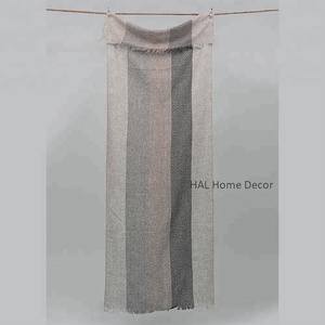 Couverture indienne 100% laine, couvertures en laine bon marché en gros, couvertures mexicaines en gros, jetés de coton promotionnels - Product Image 3