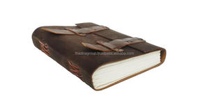 Organisateur de journal intime en cuir souple véritable personnalisé en gros avec 2 ceintures - Product Image 4