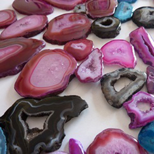 Tranches d'agate naturelle multicolores tendance, pierres précieuses certifiées par un tiers pour la fabrication de bijoux, produit en gros - Product Image 6