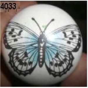 Luxury Zinc Alloy <b>Furniture</b> Kitchen Cabinet Butterfly Design Ceramic Drawer <b>Knob</b> for Wardrobe Cabinet Drawer Pulls - Product Image 2