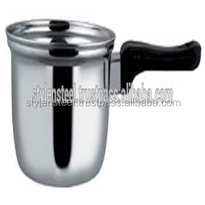 กระทะซอสสแตนเลสก้นแบนมีหูหิ้วทำจากเหล็ก - Product Image 2